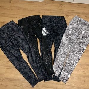 4 pair of Scorpio Sol High Waisted leggings